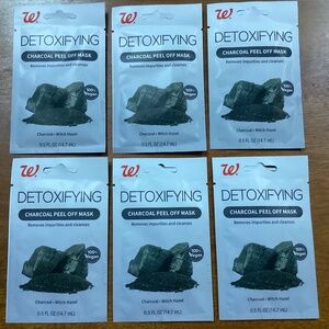 Walgreens Detoxifying Charcoal Peel Off Masks 14.7 ml 6 pack New